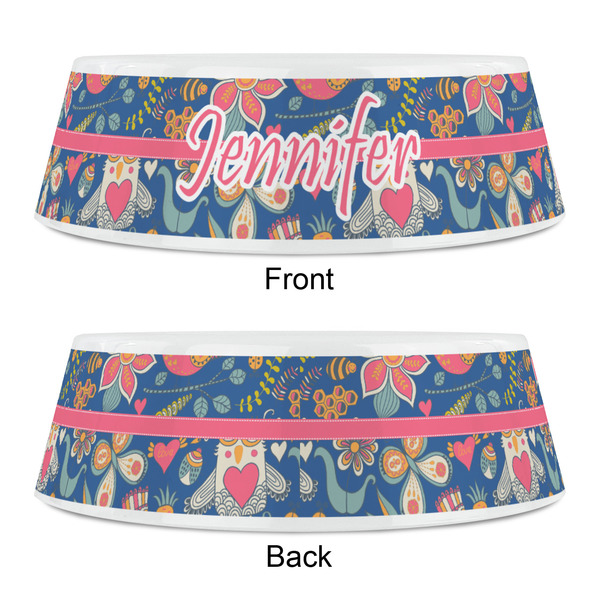 Owl & Hedgehog Plastic Pet Bowls - Small - APPROVAL