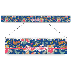 Owl & Hedgehog Plastic Ruler - 12" (Personalized)
