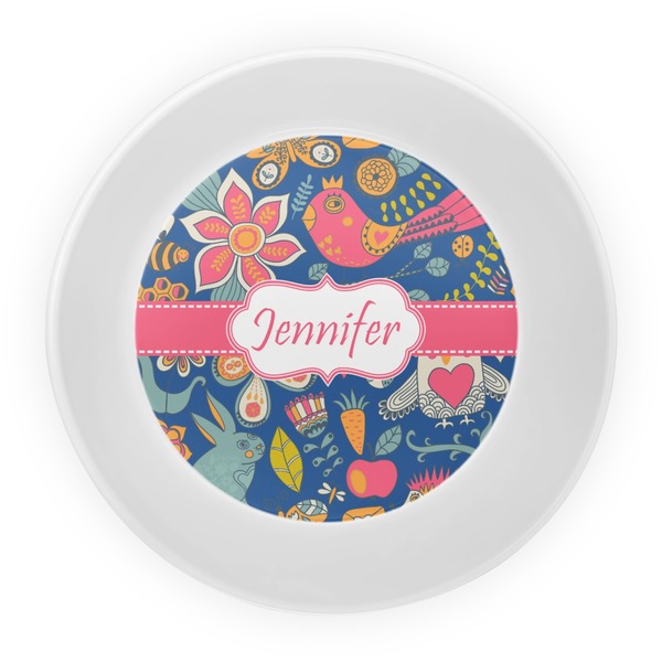 Owl & Hedgehog Melamine Bowl - Center