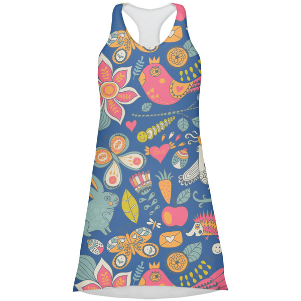 Custom Owl & Hedgehog Racerback Dress - X Large