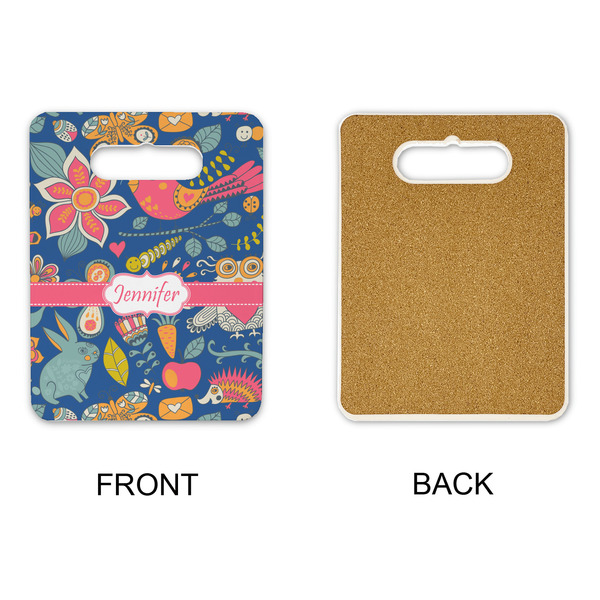 Owl & Hedgehog Rectangle Trivet with Handle - APPROVAL