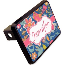 Owl & Hedgehog Rectangular Trailer Hitch Cover - 2" (Personalized)