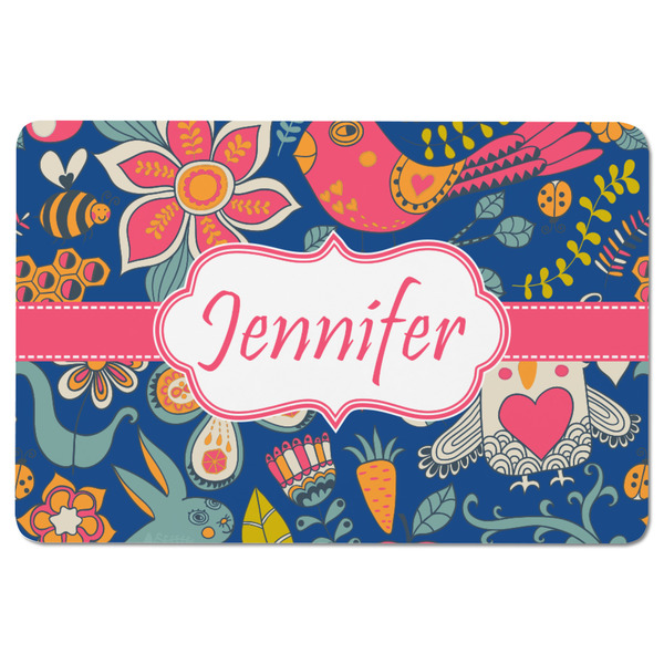 Owl & Hedgehog Rectangular Fridge Magnet - FRONT