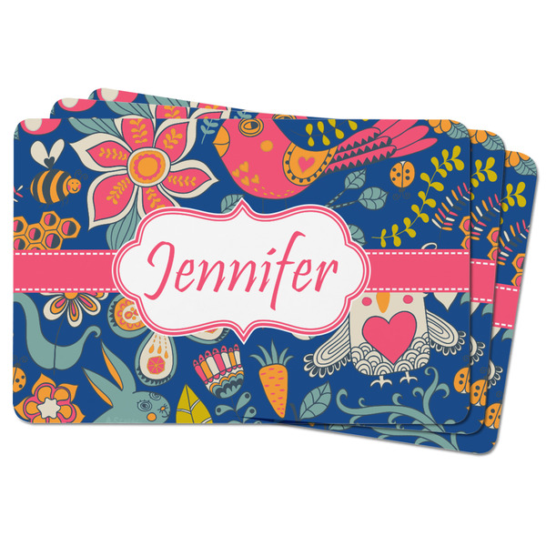 Owl & Hedgehog Rectangular Fridge Magnet - THREE