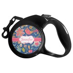 Owl & Hedgehog Retractable Dog Leash - Small (Personalized)