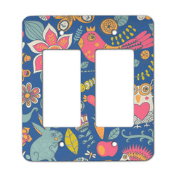Owl & Hedgehog Rocker Style Light Switch Cover - Two Switch