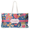 Owl & Hedgehog Large Rope Tote Bag - Front View