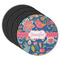Owl & Hedgehog Round Rubber Backed Coasters - Set of 4 (Personalized)