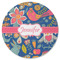 Owl & Hedgehog Round Rubber Backed Coaster (Personalized)