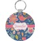 Owl & Hedgehog Round Plastic Keychain (Personalized)