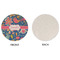 Owl & Hedgehog Round Linen Placemats - APPROVAL (single sided)
