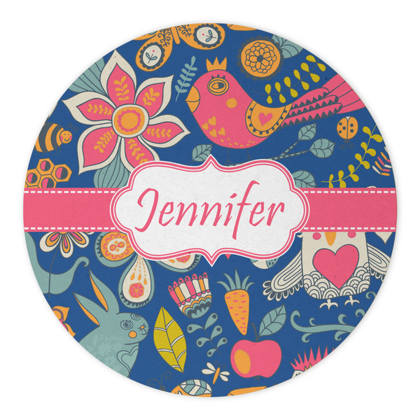 Owl & Hedgehog Round Paper Coaster - Approval