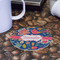 Owl & Hedgehog Round Paper Coaster - Front