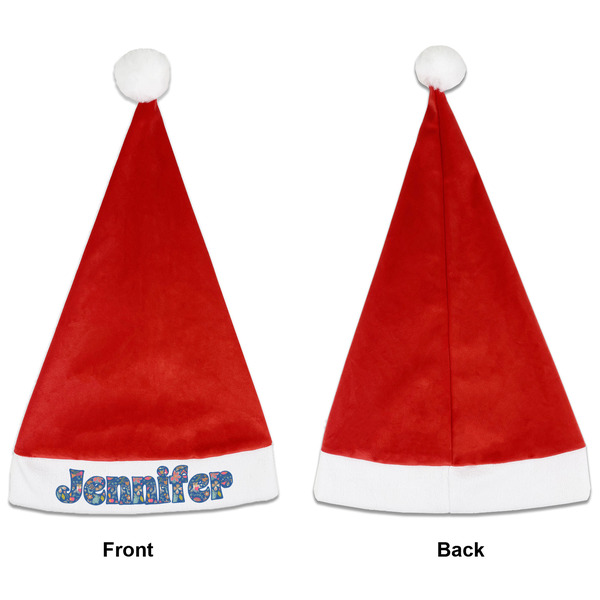 Owl & Hedgehog Santa Hats - Front and Back (Single Print) APPROVAL