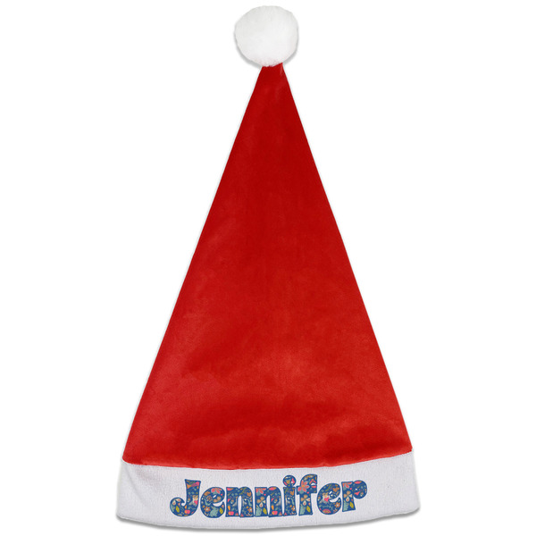 Custom Owl & Hedgehog Santa Hat - Front (Personalized)