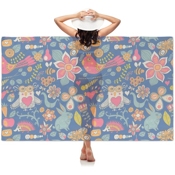 Custom Owl & Hedgehog Sheer Sarong