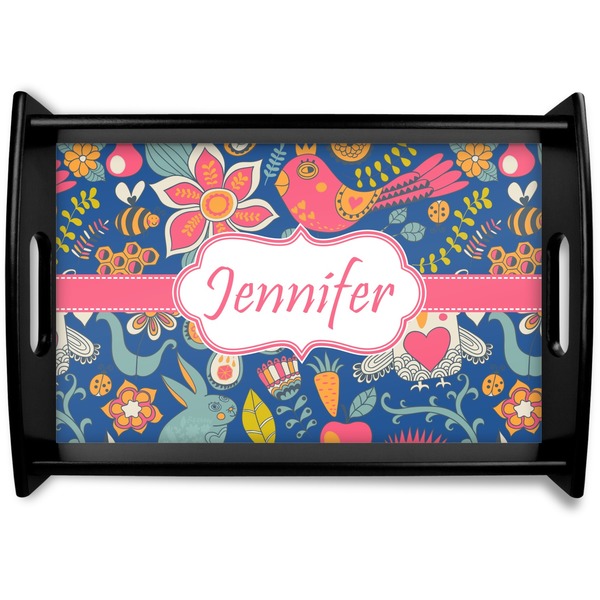 Custom Owl & Hedgehog Wooden Tray (Personalized)