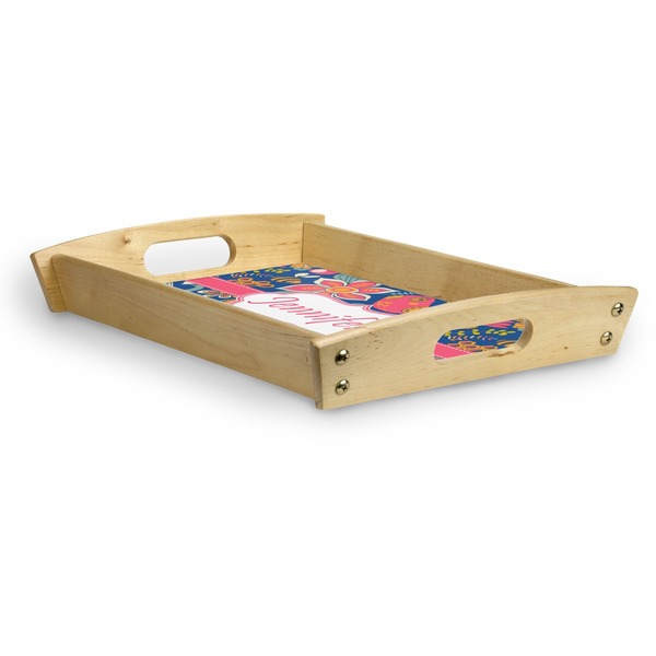 Owl & Hedgehog Serving Tray Wood Small - Corner