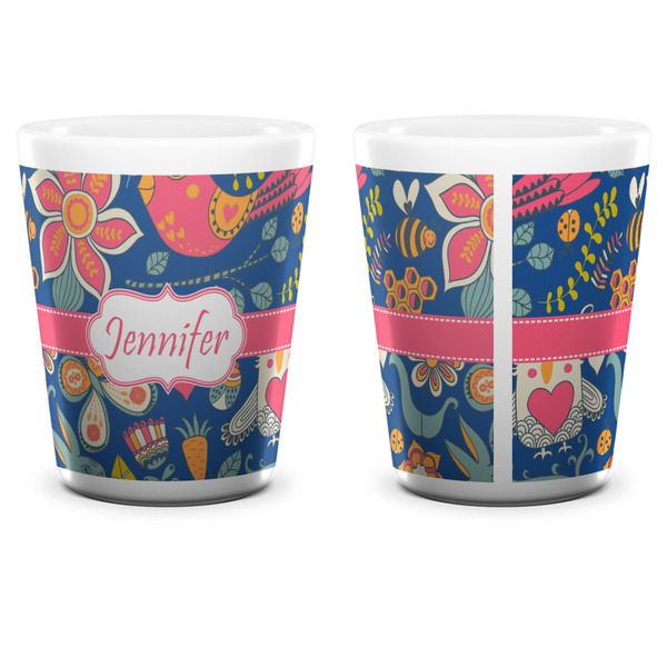 Owl & Hedgehog Shot Glass - White - APPROVAL