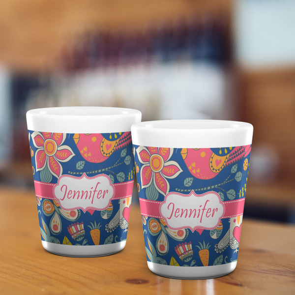 Owl & Hedgehog Shot Glass - White - LIFESTYLE