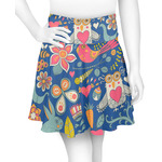 Owl & Hedgehog Skater Skirt - 2X Large