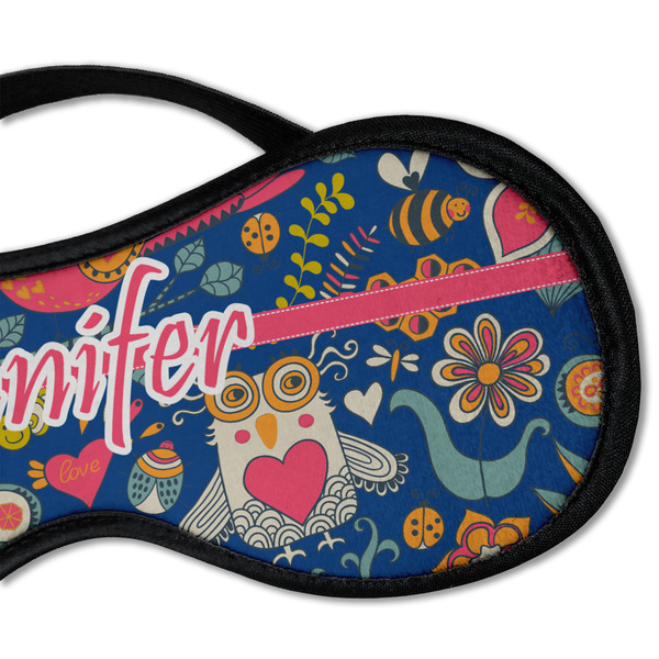 Owl & Hedgehog Sleeping Eye Mask - DETAIL Large