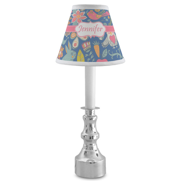 Owl & Hedgehog Small Chandelier Lamp - LIFESTYLE (on candle stick)