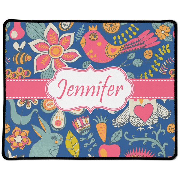Custom Owl & Hedgehog Large Gaming Mouse Pad - 12.5" x 10" (Personalized)