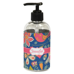 Owl & Hedgehog Plastic Soap / Lotion Dispenser (8 oz - Small - Black) (Personalized)