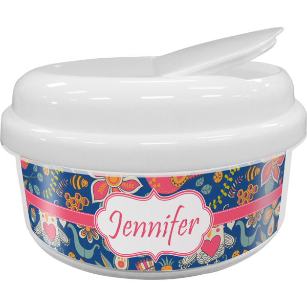 Custom Owl & Hedgehog Snack Container (Personalized)