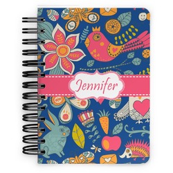 Owl & Hedgehog Spiral Notebook - 5x7 w/ Name or Text