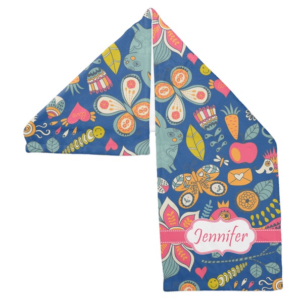 Owl & Hedgehog Sports Towel Folded - Both Sides Showing