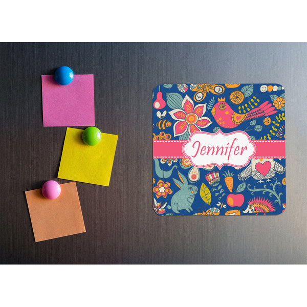 Owl & Hedgehog Square Fridge Magnet - LIFESTYLE