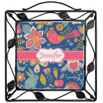 Owl & Hedgehog Square Trivet (Personalized)