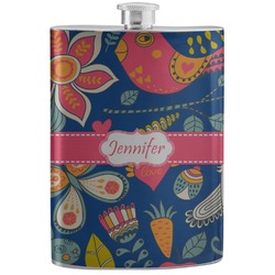 Owl & Hedgehog Stainless Steel Flask (Personalized)