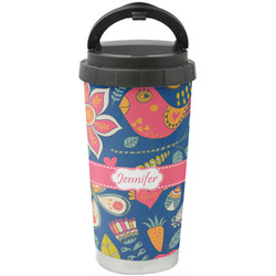 Owl & Hedgehog Stainless Steel Coffee Tumbler (Personalized)
