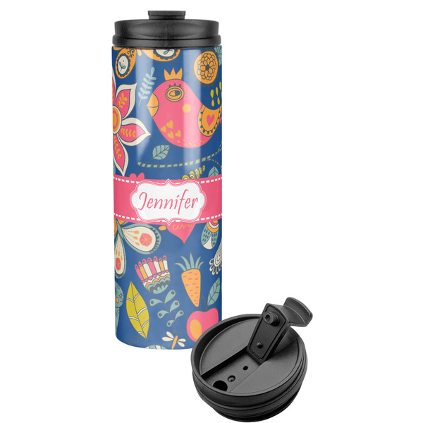 Custom Owl & Hedgehog Stainless Steel Skinny Tumbler (Personalized)