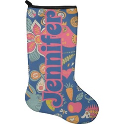 Owl & Hedgehog Holiday Stocking - Single-Sided - Neoprene (Personalized)