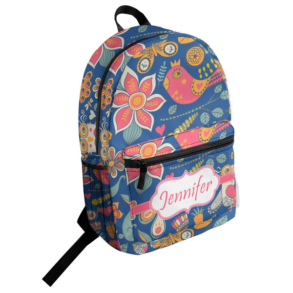 Custom Owl & Hedgehog Student Backpack (Personalized)