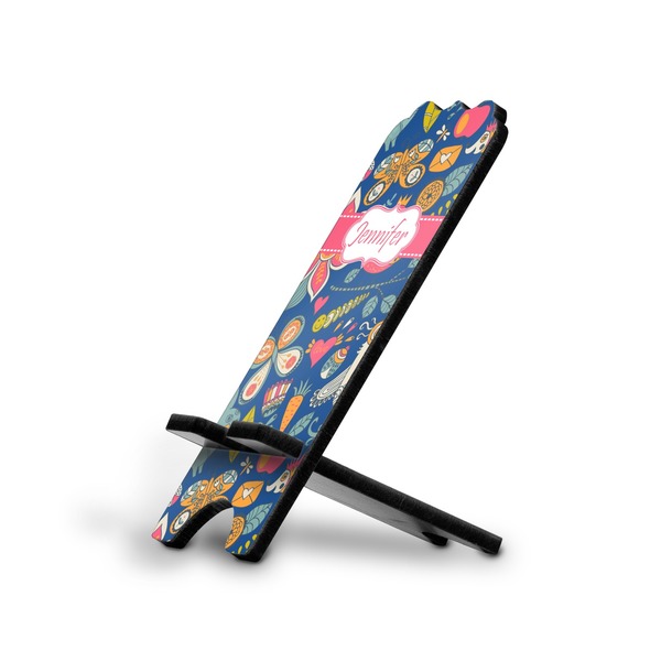 Custom Owl & Hedgehog Stylized Cell Phone Stand - Small w/ Name or Text