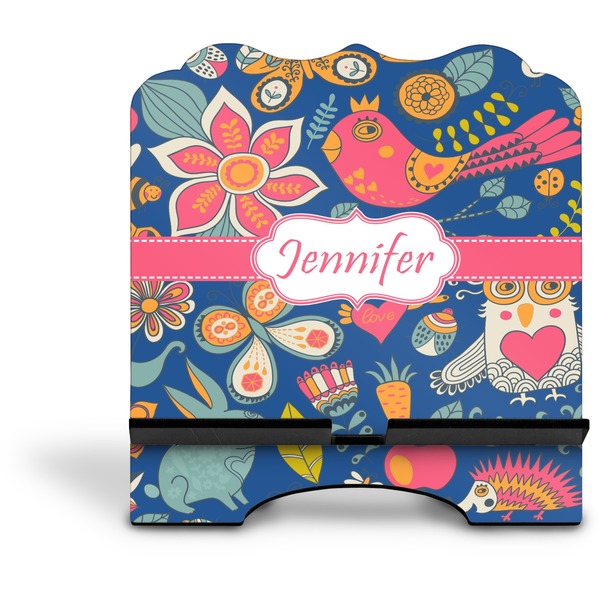 Owl & Hedgehog Stylized Tablet Stand - Front without iPad