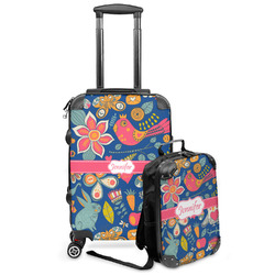 Owl & Hedgehog Kids 2-Piece Luggage Set - Suitcase & Backpack (Personalized)