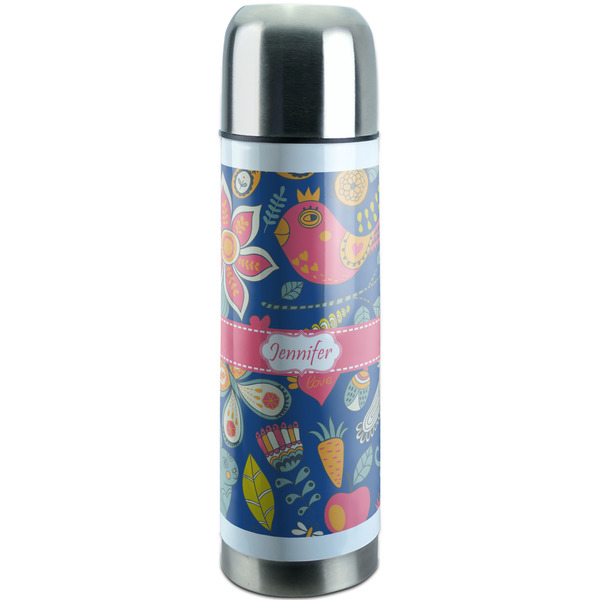 Custom Owl & Hedgehog Stainless Steel Thermos (Personalized)
