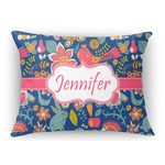 Owl & Hedgehog Rectangular Throw Pillow Case (Personalized)