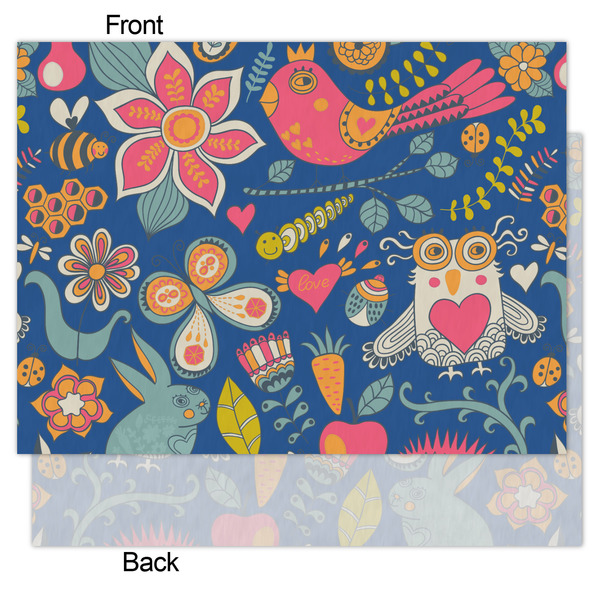 Owl & Hedgehog Tissue Paper - Heavyweight - Medium - Front & Back