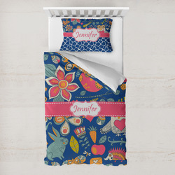 Owl & Hedgehog Toddler Bedding w/ Name or Text