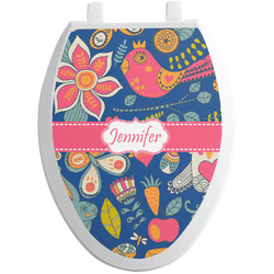 Owl & Hedgehog Toilet Seat Decal - Elongated (Personalized)