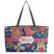 Owl & Hedgehog Beach Totes Bag - w/ Black Handles (Personalized)