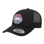 Owl & Hedgehog Trucker Hat - Black (Personalized)