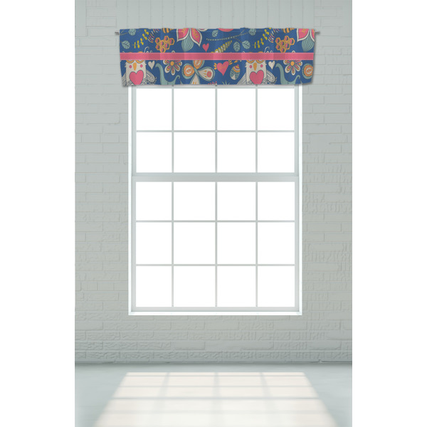 Owl & Hedgehog Valance - On window